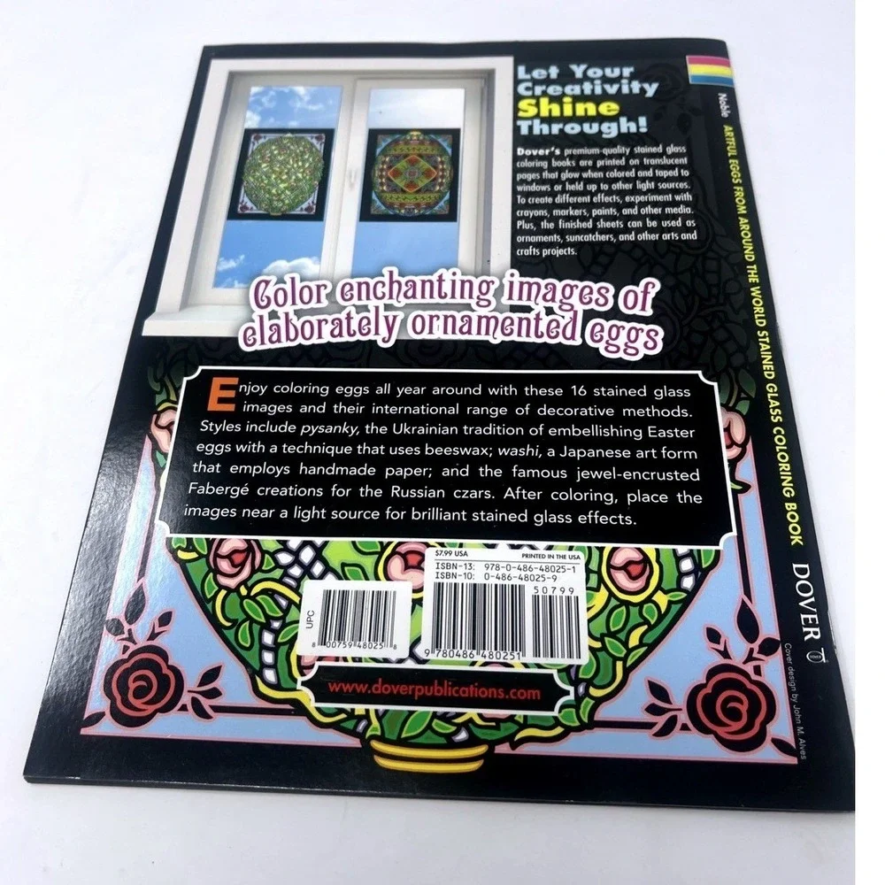 Artful Eggs from Around the World Stained Glass Coloring Book Marty Noble 2011
